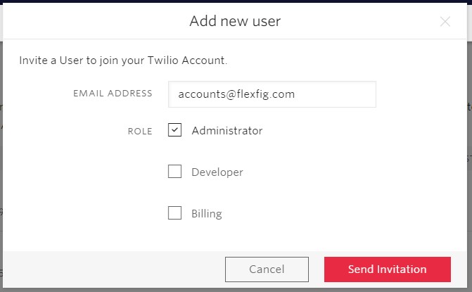 invite your developer to your twilio account