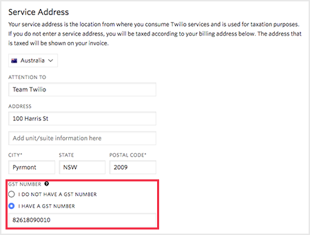 twilio setup your billing information 1