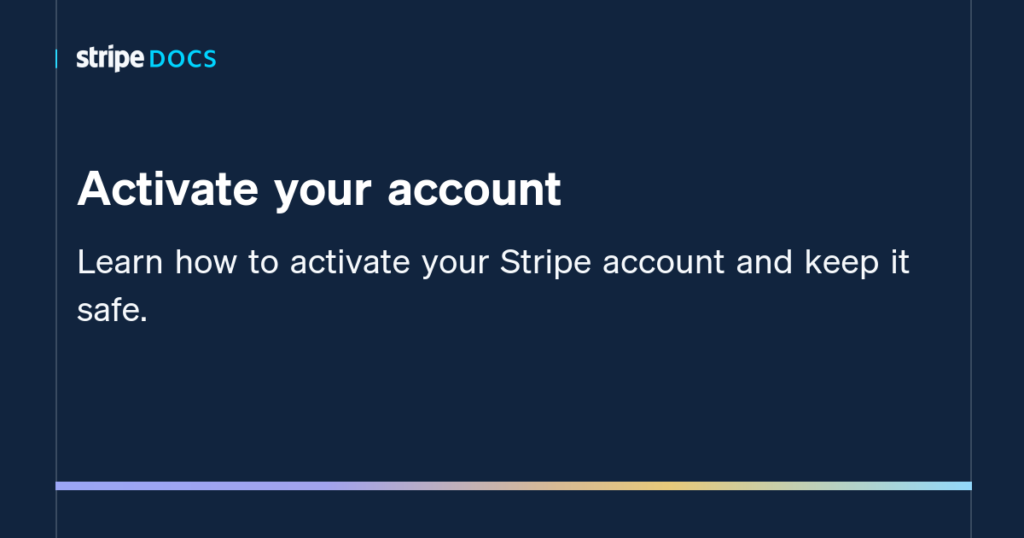 activate your stripe account